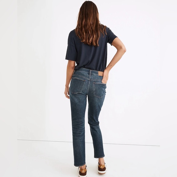 Madewell Tomboy Straight Jeans in Callan Wash Ankle Mid Rise Stretch - Picture 4 of 16